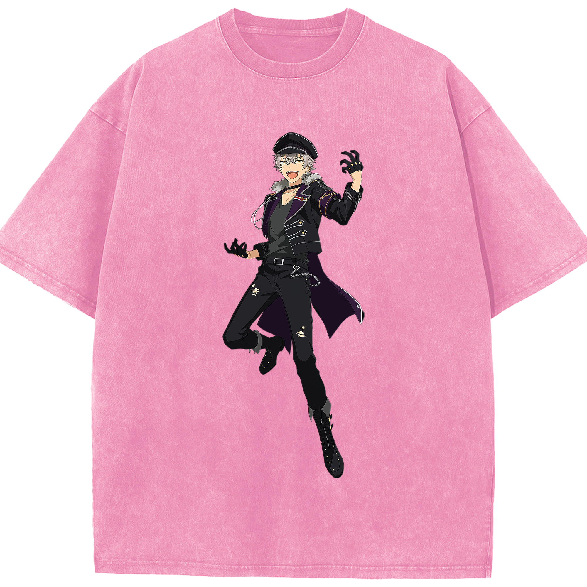 （画像用） あんさんぶるスターズ! Ensemble Stars 綿100% ヴィンテージ風 半袖Tシャツ（フロントプリント）